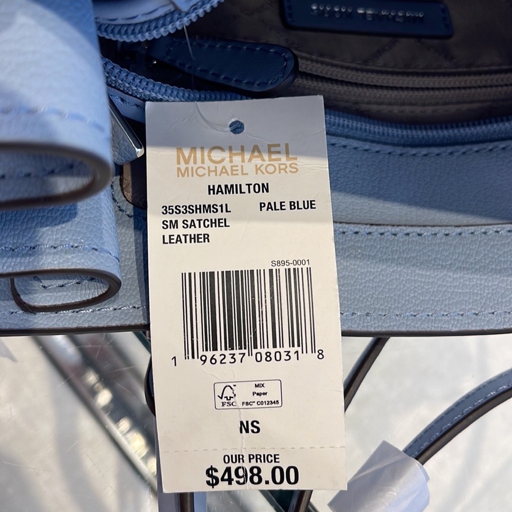 Michael Kors Hamilton Small Satchel Shoulder Crossbody Bag COLOR: Pale Blue
NWT - Picture 12 of 16